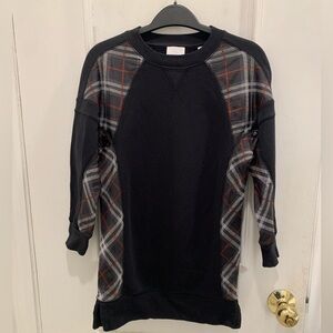 Burberry Black Plaid Panel Kids Casual Dress